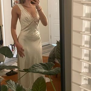 REFORMATION The Chania Silk Dress in Ivory